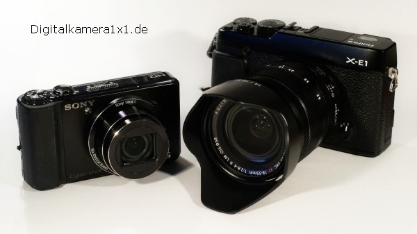 Bildqualitt Vergleich Kompaktkamera Sony HX9 Systemkamera Fujifilm X-E1